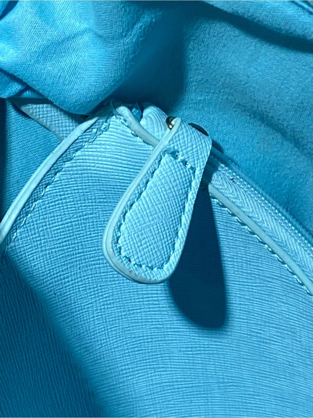 BCBG Light Blue Stud-Trim Structured Tote